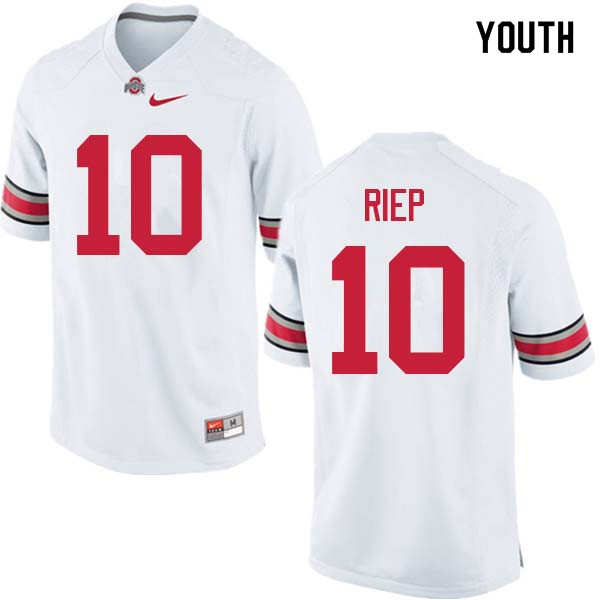 Ohio State Buckeyes Amir Riep Youth #10 White Authentic Stitched College Football Jersey